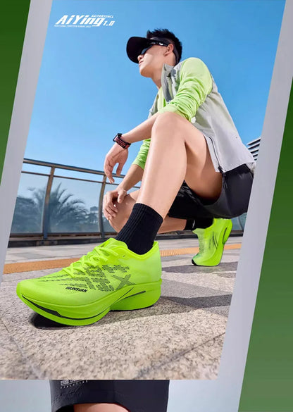 IRUNSVAN Carbon Plate Sports Shoes, Marathon Professional Running Shoes, Shock Absorbent Breathable Jogging Shoes, Unisex Model 095