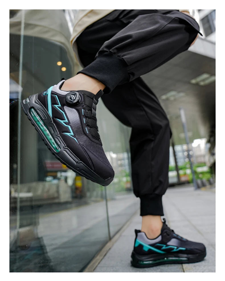 Spring & Summer Men's Running Shoes Outdoor Hiking, Wear-Resistant Trail Shoes with BOA Closure, Breathable Sports & Casual Style