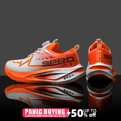 Men Marathon Running Shoes Carbon Board Speciality Sports Breathable Lightweight Women's Comfortable Athletic Nonskid Sneakers