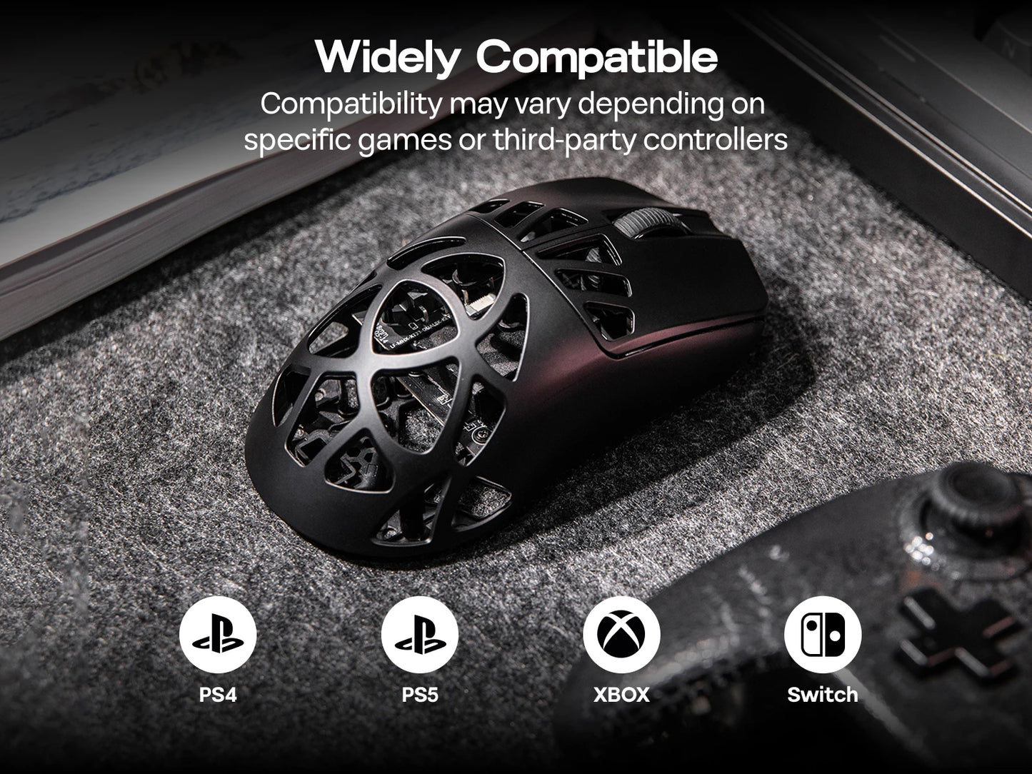EPOMAKER Carbon X Gaming Mouse – 30,000 DPI PAW3950 Tri-Mode Wireless Mouse