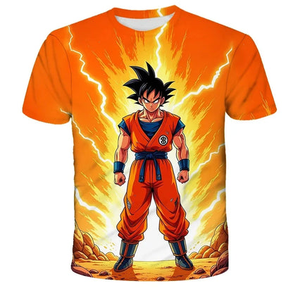 2026  Anime Dragon Ball Son Goku 3D Print Kids T Shirt Summer Fashion Casual T-shirt Boy Girl Unisex Children's Clothing Tshirt