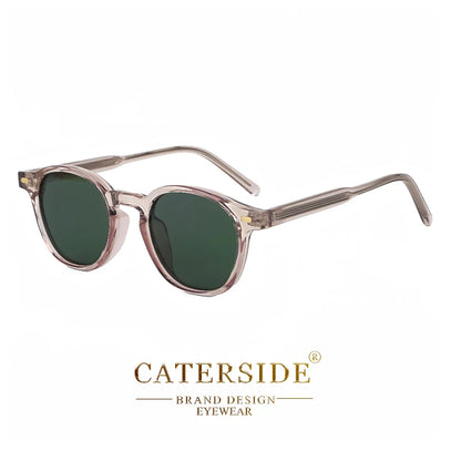 Caterside Polarized Round Sunglasses Men TR Frame Core Insert Leg Sun Glasses Women Set Retro Driving Fishing Punk Eyewear UV400