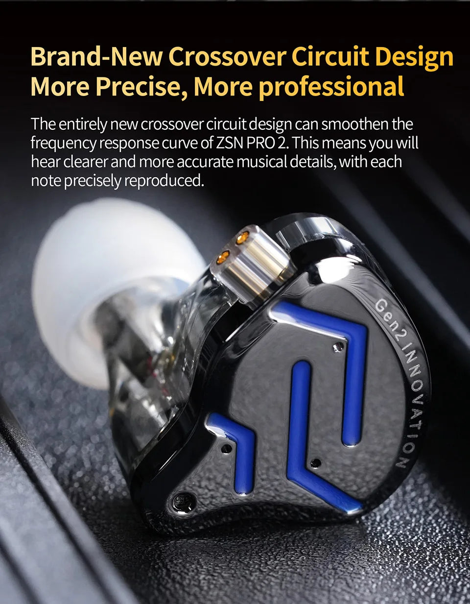 KZ ZSN Pro 2 Hybrid-In-Ear-Kopfhörer mit Kabel – 1BA+1DD HiFi-Bass, geräuschunterdrückende Ohrhörer mit Mikrofon