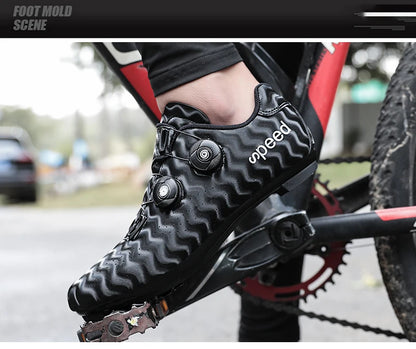 Neue Fahrradschuhe für Herren, selbstverriegelnde Rennrad-Sportschuhe, lockless Trainingsschuhe, SPD-Cleats-Fahrradschuhe für Damen