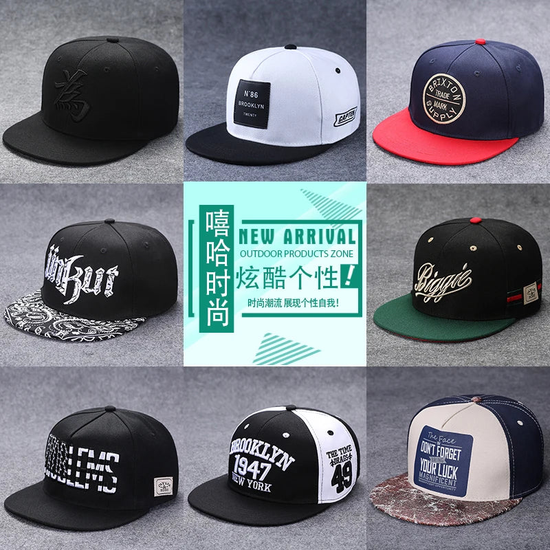Herren-Baseballkappe mit Buchstabenstickerei, „Tide“, universell kombinierbar, flache Krempe; Damen-Sommer-Hip-Hop-Kappe, Outdoor-Sonnenkappe, verstellbare Schirmkappe