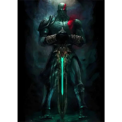 Canvas Painting Posters and Prints Wall Art Anime Pop Game God of War Ragnarok Poster Aesthetics Kratos Gaming