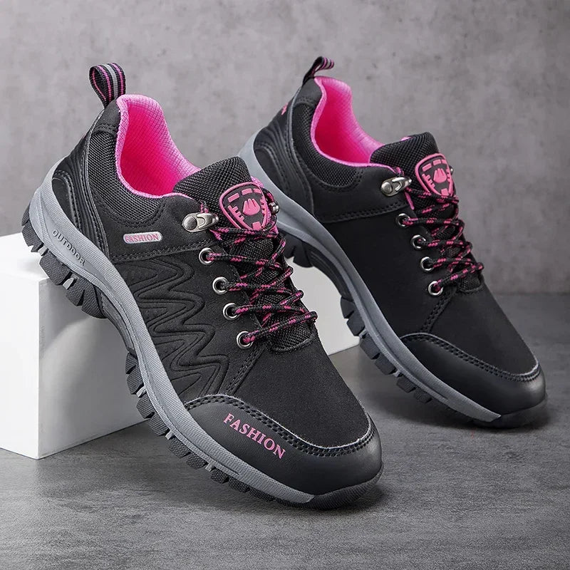 Zapatillas de senderismo para mujer, calzado deportivo outdoor antideslizante, cómodo para caminar, escalar y hacer jogging