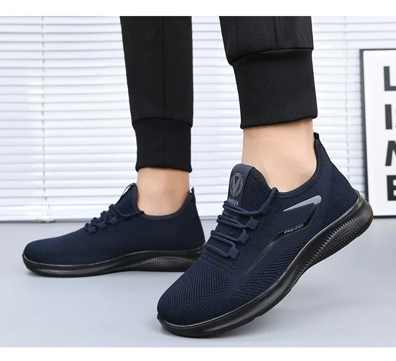 Baskets légères pour hommes, chaussures de marche en maille respirante, antidérapantes, décontractées, pour la course en plein air, confortables et douces, chaussures d'été