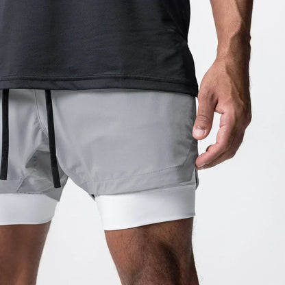 Dragon Ball Men's Shorts Double Layer 2-in-1 Shorts Vegeta Japan Anime Summer Autumn Quick-Drying Fake Two-piece Sports Shorts