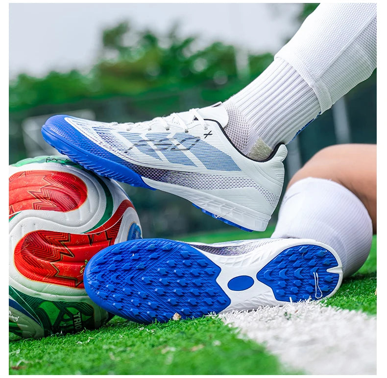 Chaussures de football pour hommes, crampons d'entraînement rapides pour terrain extérieur, chaussures de football à crampons pour terrain synthétique, baskets basses originales unisexes