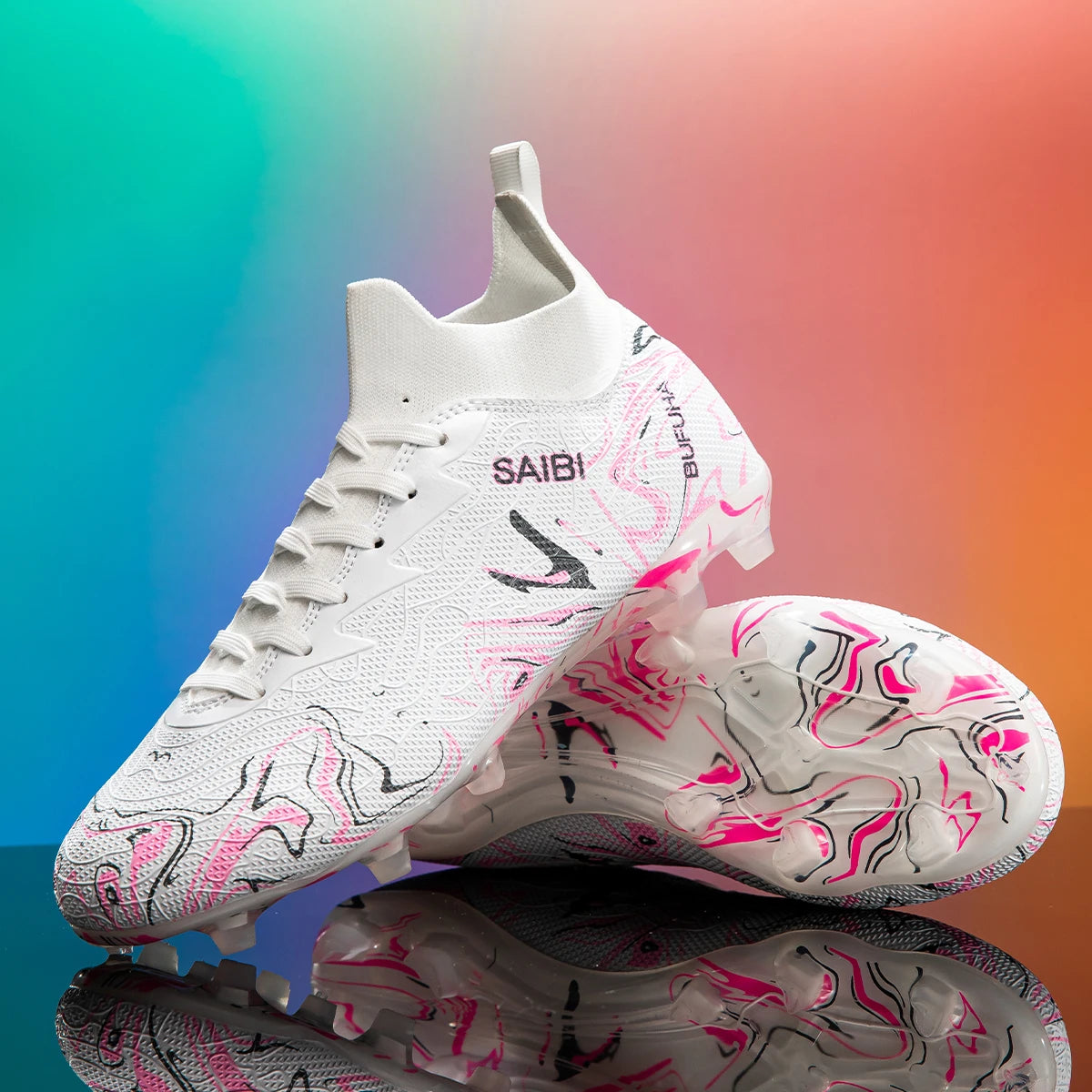 Professionelle, atmungsaktive Fußballschuhe FG mit langen Stollen – strapazierfähige und rutschfeste Sportschuhe, unverzichtbar für Fans