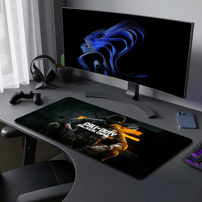 COD Call Of Duty Black Ops 6 Ghost For PC Large MousePads Desk Gaming Mouse Pad Stitched Edges Non-Slip Rubber Base Extended
