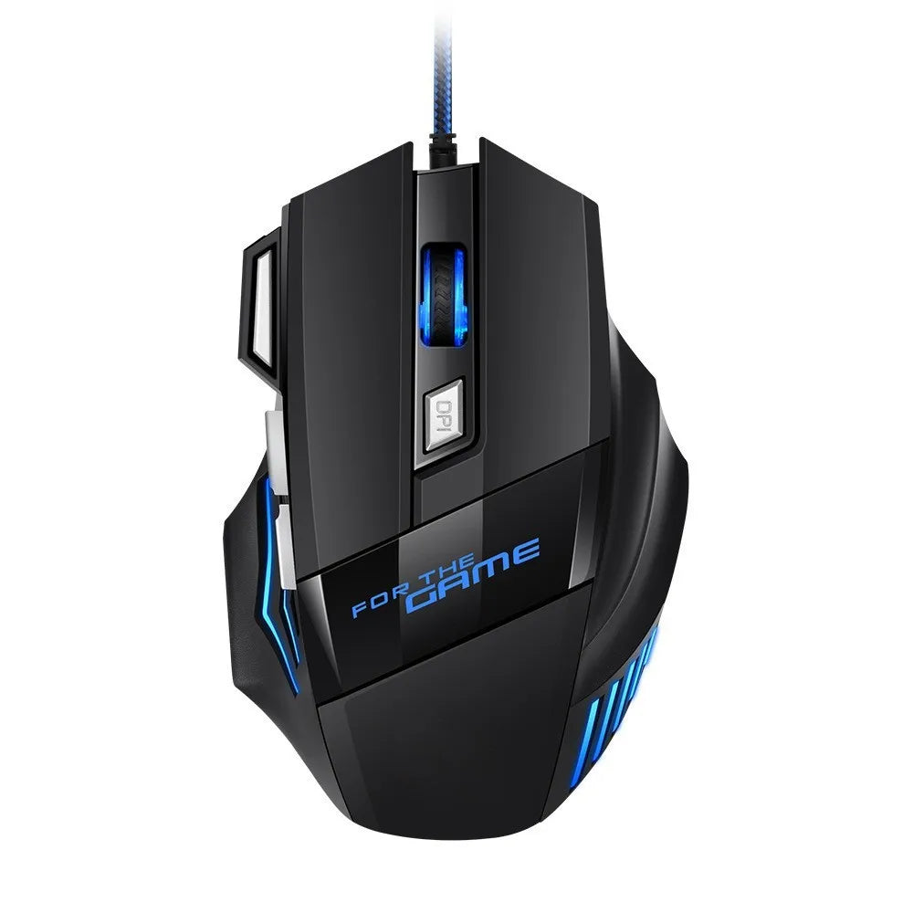 Ratón gaming con cable USB G6, 7 botones con rueda de desplazamiento, 5500DPI ajustables, óptico y ergonómico, para e-sports, portátil, PC y Xiaomi