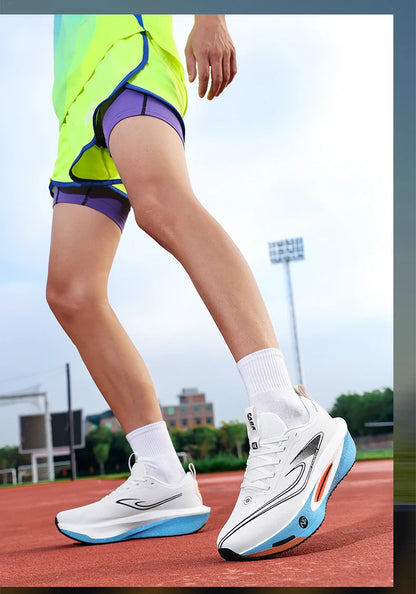 Carbon Plate Sports Running Shoes Marathon Men Breathable Lightweight Women's Comfortable Athletic Non-Slip Chunta Sneakers