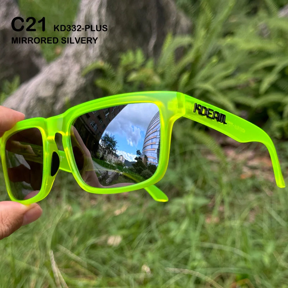 New Colors KDEAM-PLUS Large Size Square Unisex Sunglasses Polarized Photochromic Oversized Sun Glasses Fashion Anti Glare Mirror