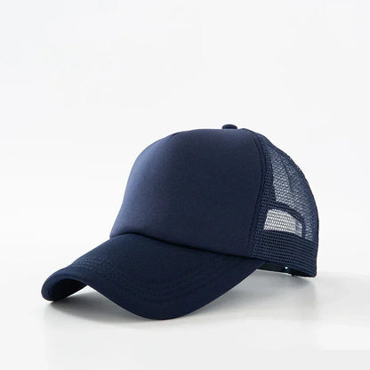 Custom Hat with Logo Printing Polyester Mesh Trucker Hat Adjustable Dad DIY Logo Baseball Cap for Men Women