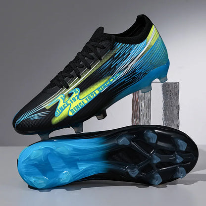 Chaussures de football pour adolescents, adultes, hommes et femmes, crampons universels TF FG tout terrain, chaussures de football avec clous de sol