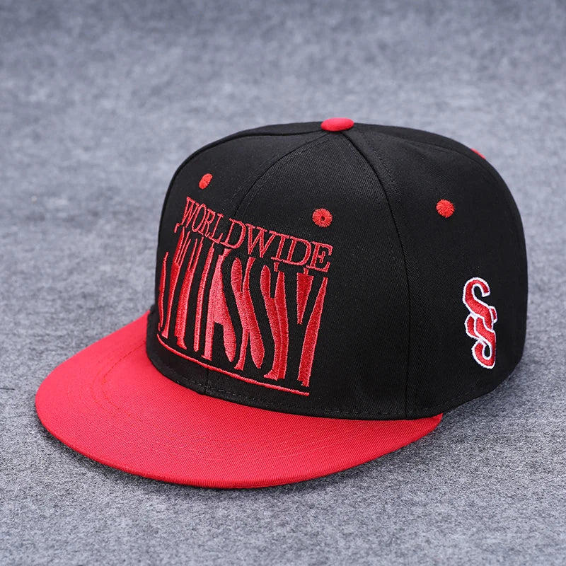 Herren-Baseballkappe mit Buchstabenstickerei, „Tide“, universell kombinierbar, flache Krempe; Damen-Sommer-Hip-Hop-Kappe, Outdoor-Sonnenkappe, verstellbare Schirmkappe