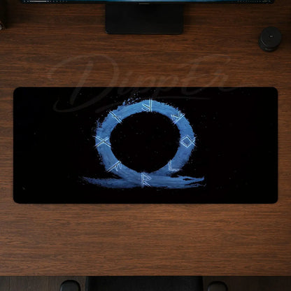 God of War Mouse Pad Gaming office Desk Mat Non-slip Large Mousepad DIY Keyboard Pad stitched edge rubber base
