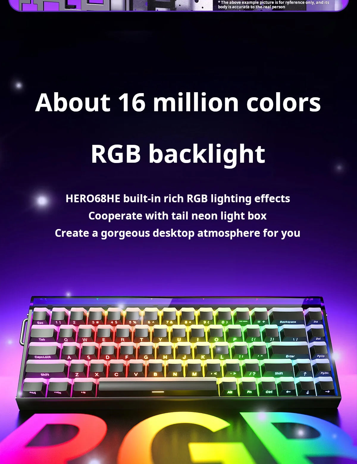 AULA HERO 68 HE Gaming-Mechanische Tastatur Magnetische Achse RT Kabelgebunden RGB-Beleuchtung 8K Polling-Rate Seitenbeschriftung