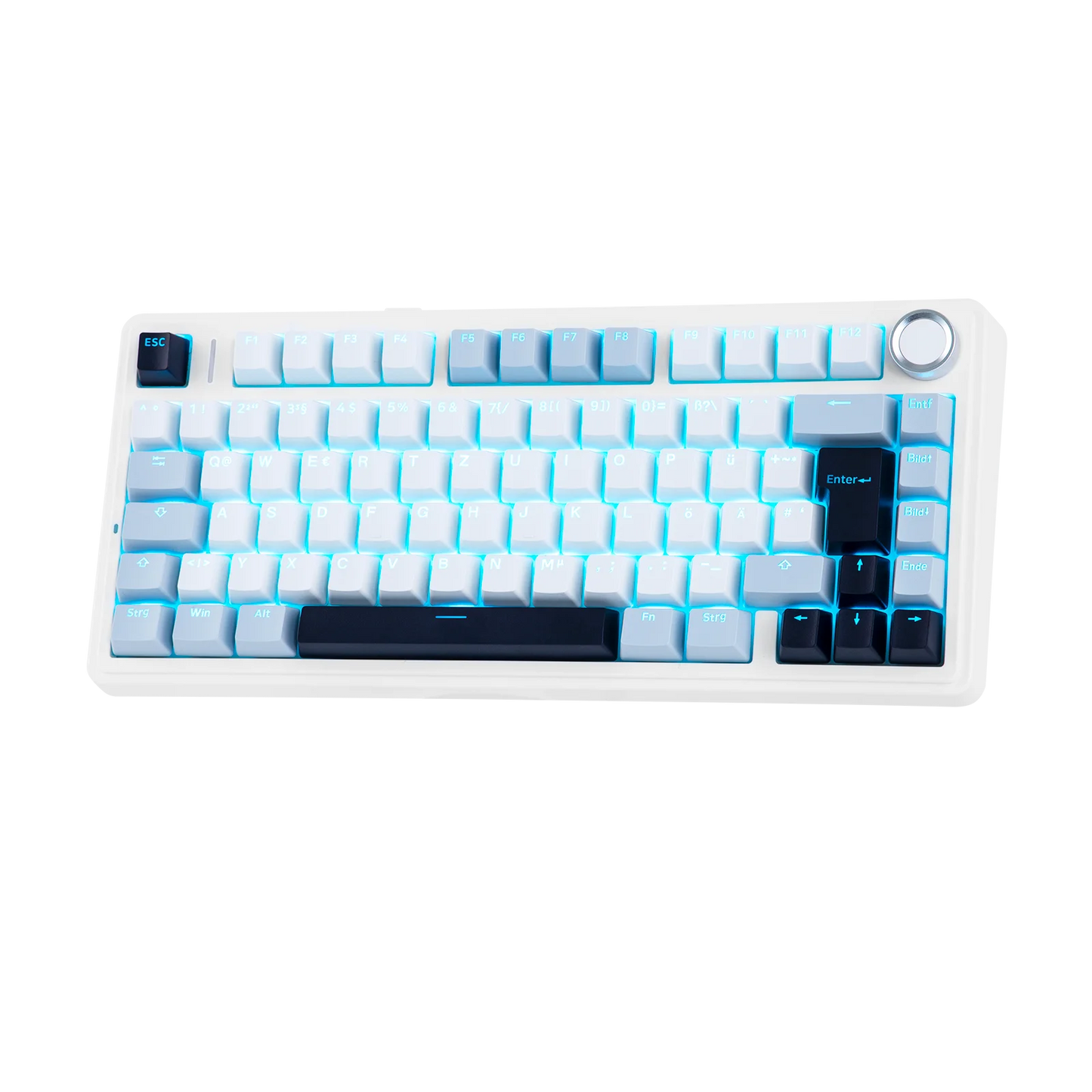 EPOMAKER x AULA F75 ISO-DE kabellose mechanische Tastatur mit Tri-Mode-Konnektivität, deutschem QWERTZ-Layout und 4000 mAh Akku