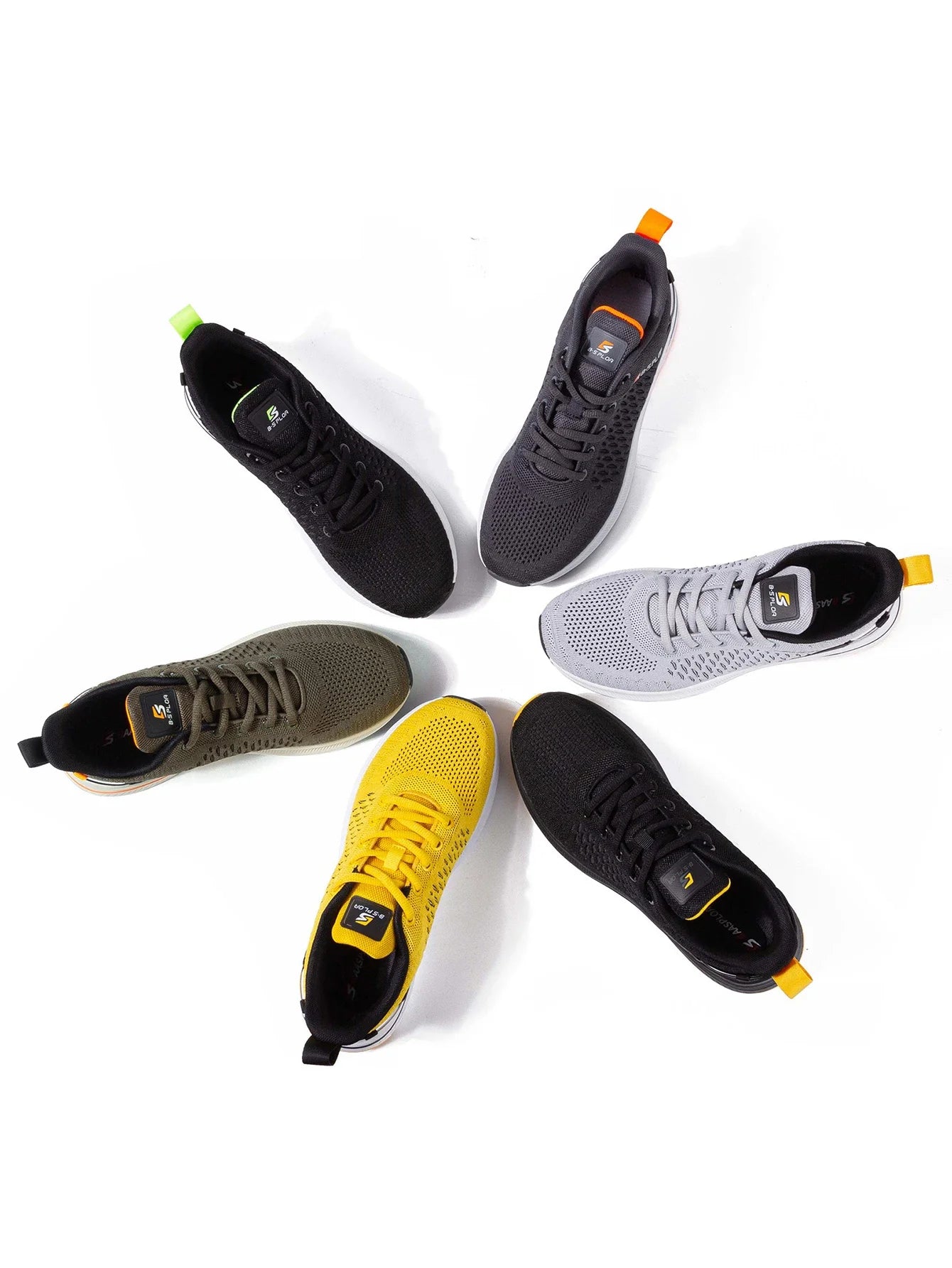 Baasploa Scarpe da running uomo nuove in mesh traspirante, sneakers sportive taglie forti 41-48, scarpe casual classiche da uomo antiscivolo per outdoor, comfort elevate