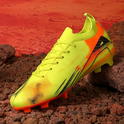 New Men's Football Boots FG Non-Slip Long Spikes Soccer Shoes Training Shoes Soccer Cleats Ultralight Outdoor Drop Shipping