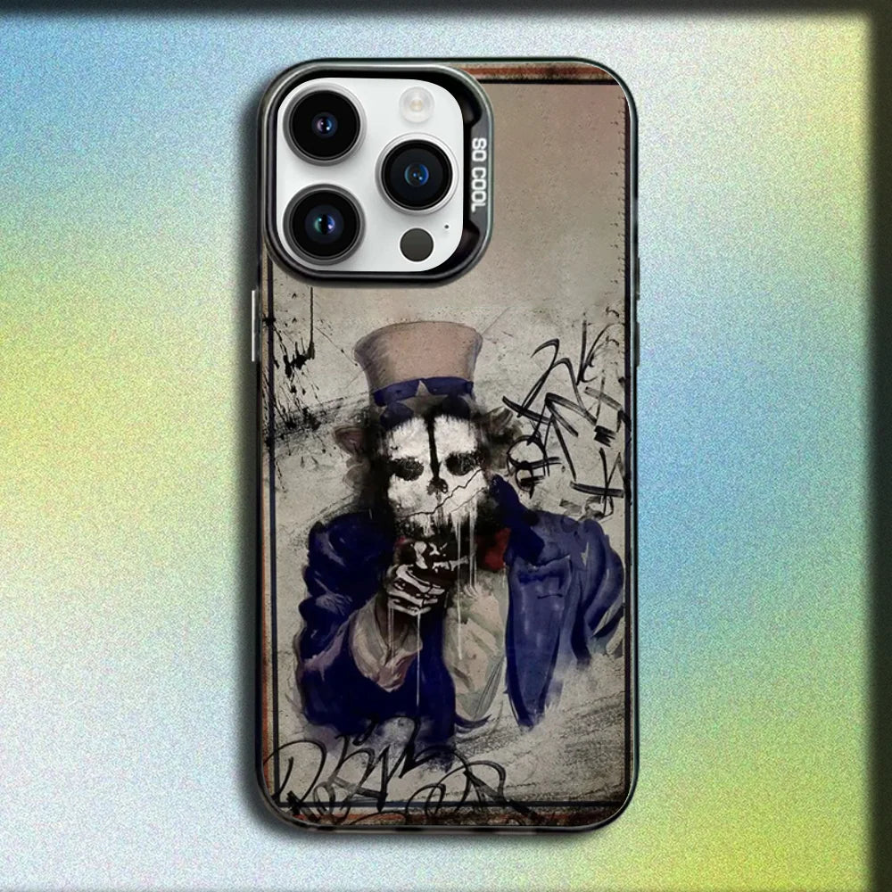 COD Call Of Duty G-Ghost Phone Case For iPhone 16,15,14,13,12,11,Mini,Pro,SE,MAX Gray Matte Silicone Black Cover