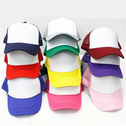 Customized Logo Mesh Baseball Caps Men Women 5 Panel Cheaper Trucker Hats Sports Team Snapback Caps Summer Sun Dad Hat Gorras