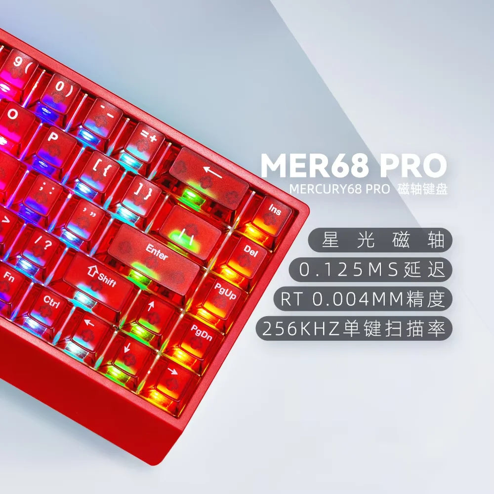 IROK Carotmas Mercury68 mechanische Tastatur mit Magnetschaltern, 8K, 68 Tasten, RT 0.004mm, geringe Latenz, individuell anpassbare kabelgebundene Gaming-Tastatur, PC-Geschenk