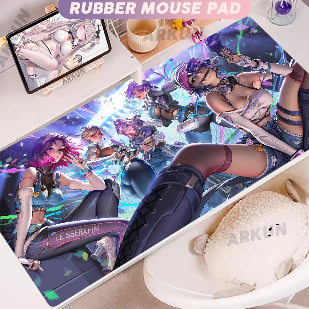 Fashion Large FPS 900x400 Anime Gaming Girl Overwatch Laptop Office Rubber Soft Desk Mat Gaming Mousepad Xxl