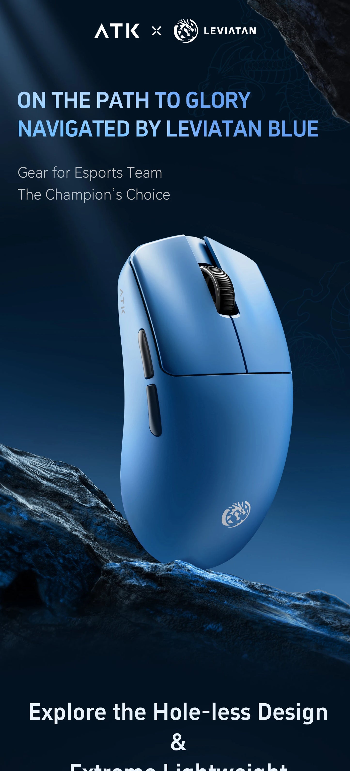 Ratón gaming inalámbrico ATK BlazingSky F1 Extreme PAW3950 Ultra Dual-Mode 8000Hz 35g ligero para e-sports FPS