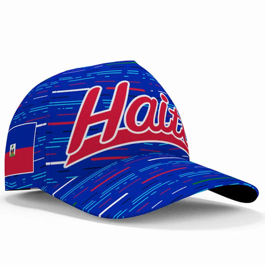 Haiti Free Custom College Name Number Team Logo Hat Hti Country Travel French Nation Haitian Republic Flag Baseball Cap