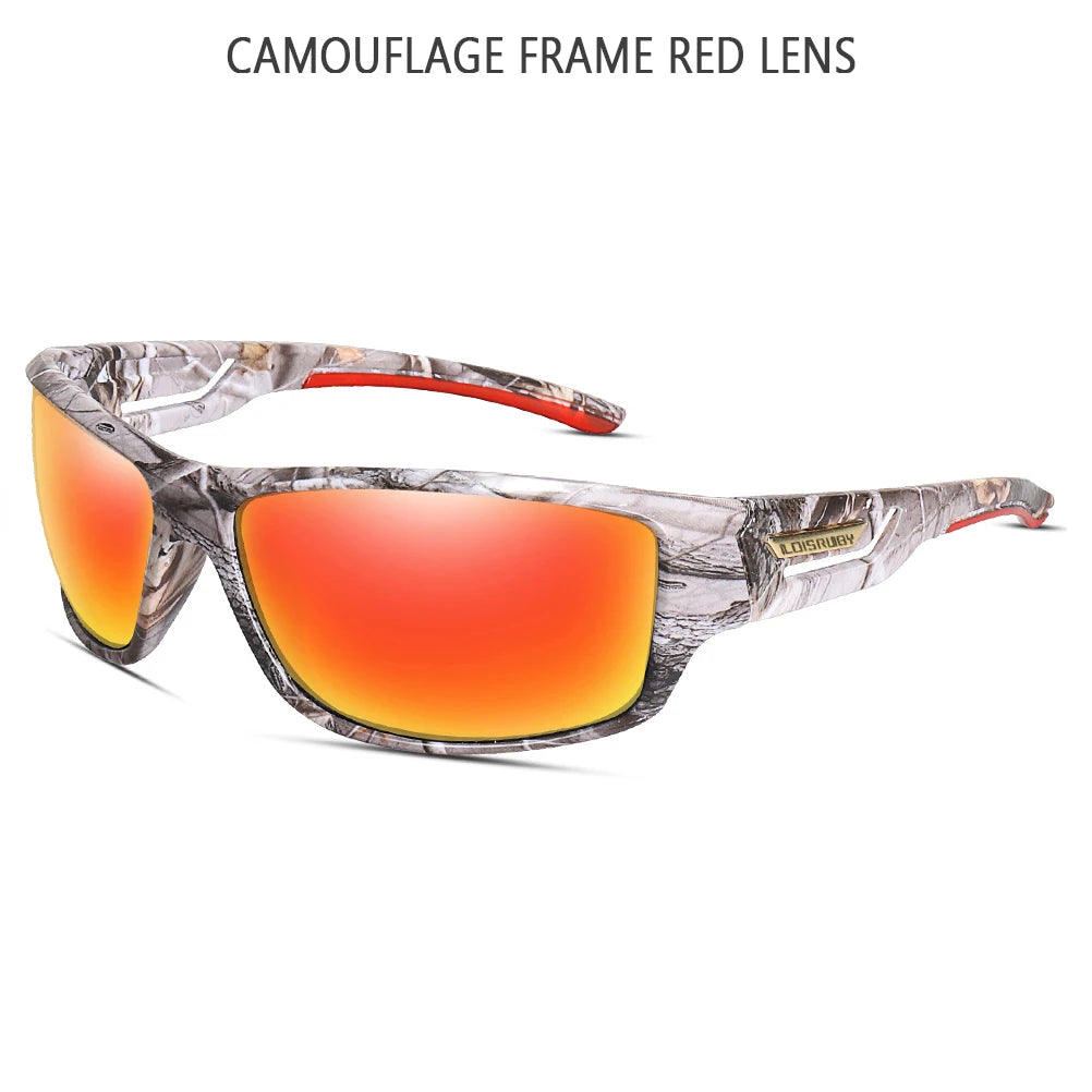 LOISRUBY Camouflage Polarized Cycling Driving Sunglasses Outdoor Tacakle Protection Sports Fishing Running Goggles