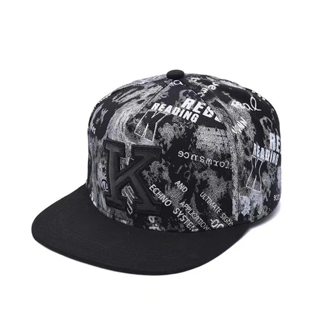 Herren-Baseballkappe mit Buchstabenstickerei, „Tide“, universell kombinierbar, flache Krempe; Damen-Sommer-Hip-Hop-Kappe, Outdoor-Sonnenkappe, verstellbare Schirmkappe