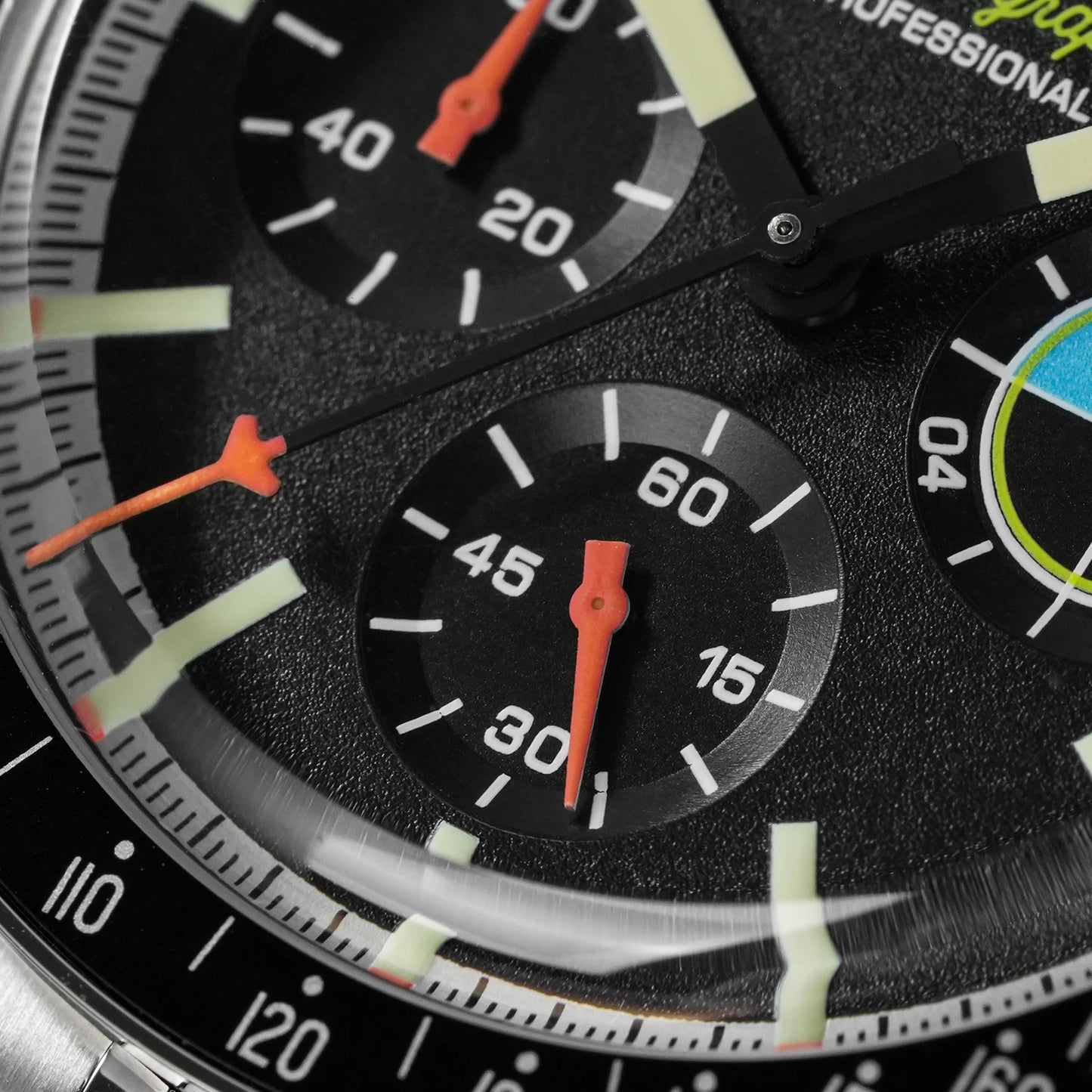 Watchdives WD1863 39mm VK63 Chronograph Watch, OTF Clasp, Sweep Quartz Movement, Sapphire, Luminous, 100m Waterproof