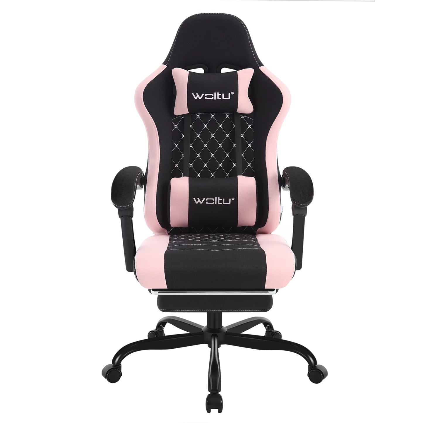 Sedia da ufficio girevole WOLTU con funzione massaggio, poltrona ergonomica con cuscino e poggiapiedi, sedia gaming regolabile in altezza