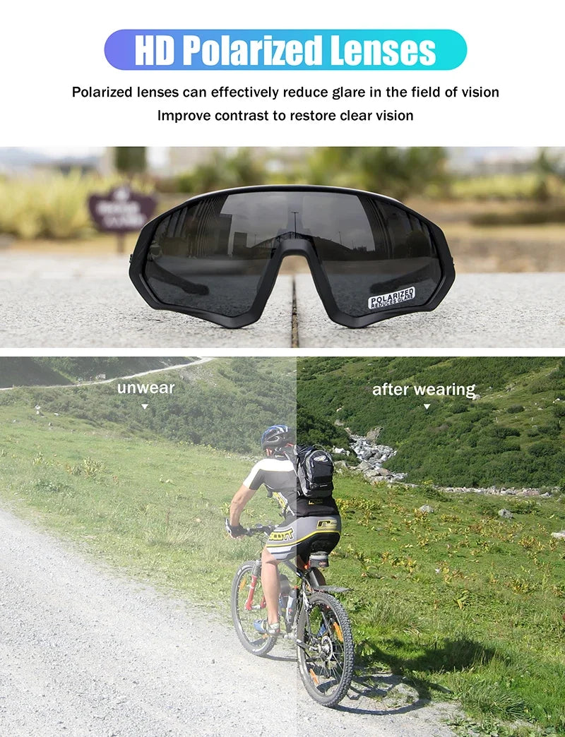 Kapvoe Men Brand Fishing Mountainee Cycling Sunglasses Women Road Bike Goggles Bicycle Glasses Cycling Eyewear Oculos Ciclismo