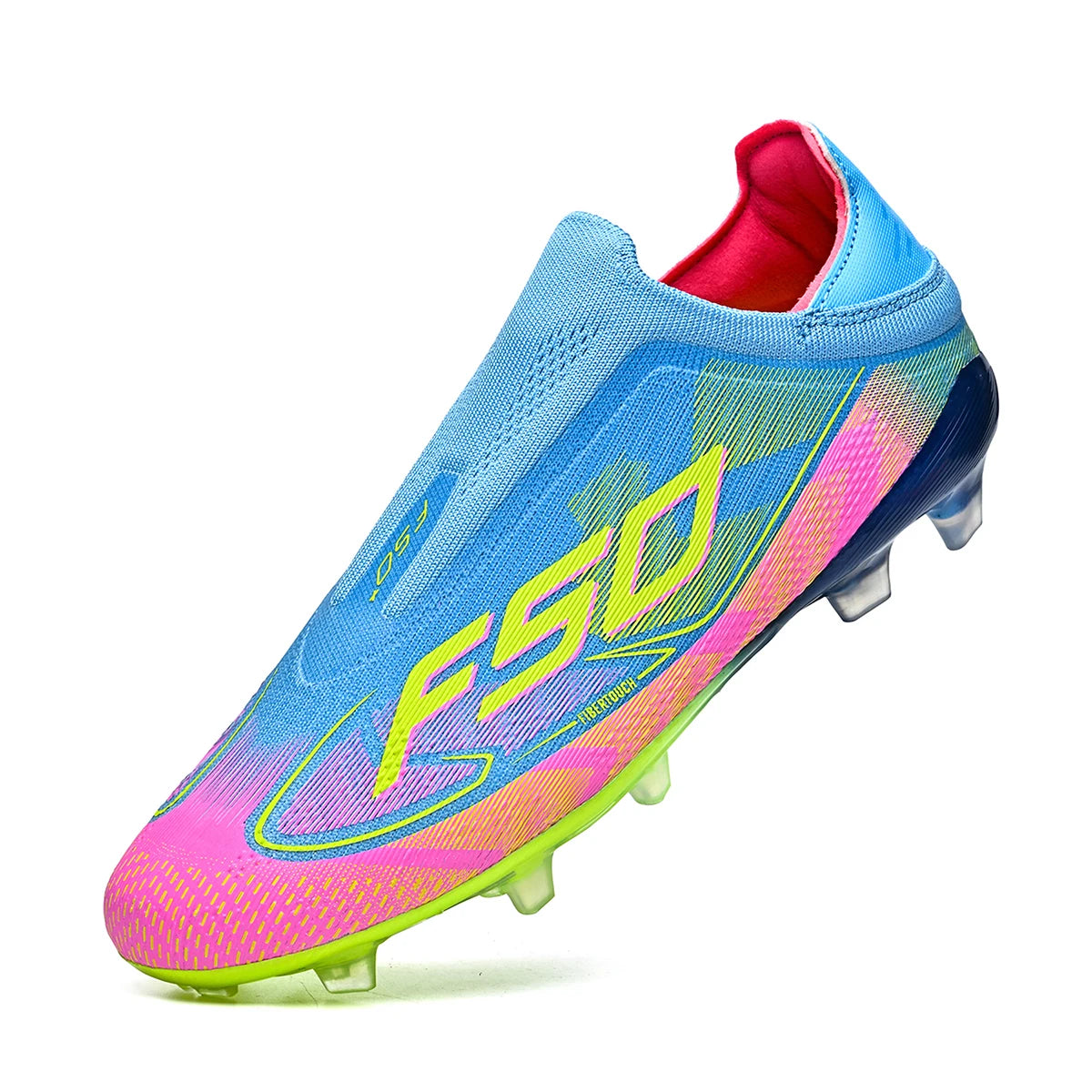 Anti-slip AG/FG Soccer Boots，TPU Shock Absorption Sole，Durable PU Fabric Upper，Teenager Boys Girls Professional Field Sneakers