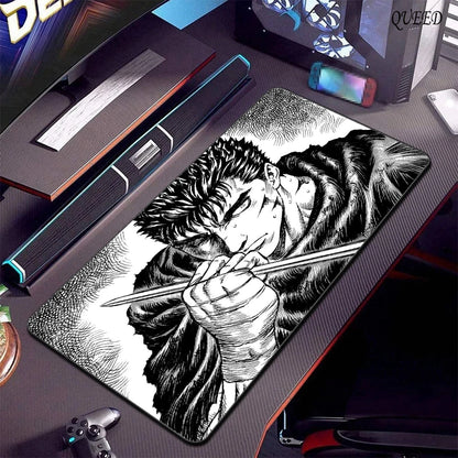 Gaming Accessories Varmilo Keyboard Computer Mousepad CS GO LOL Mouse Pad Berserk Guts Anime Dywan Gamer 900X400 XXL Desk Mats