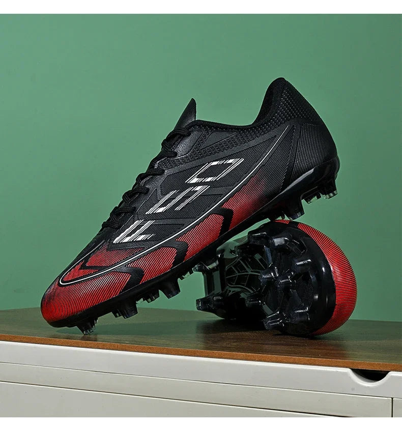 Nouvelles chaussures de football pour hommes, chaussures de sport respirantes, antidérapantes, de haute qualité, pour matchs en plein air, chaussures de football de salle, haute tige, ultralégères