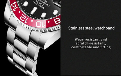 LIGE Men’s Luxury Quartz Watch  Stainless Steel, Luminous Dial, Waterproof & Business Design