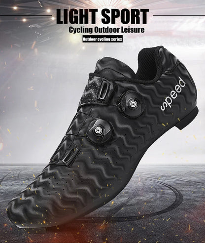 Neue Fahrradschuhe für Herren, selbstverriegelnde Rennrad-Sportschuhe, lockless Trainingsschuhe, SPD-Cleats-Fahrradschuhe für Damen