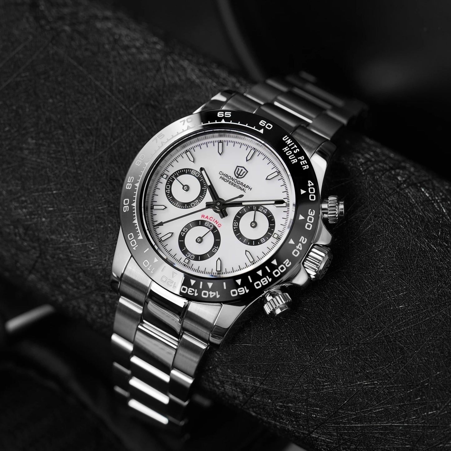 Watchdives WD16500 V2 Men Watch VK63 Quartz Movement Chronograph Wristwatch Stainless Steel Sapphire Crystal Luminous  Watches