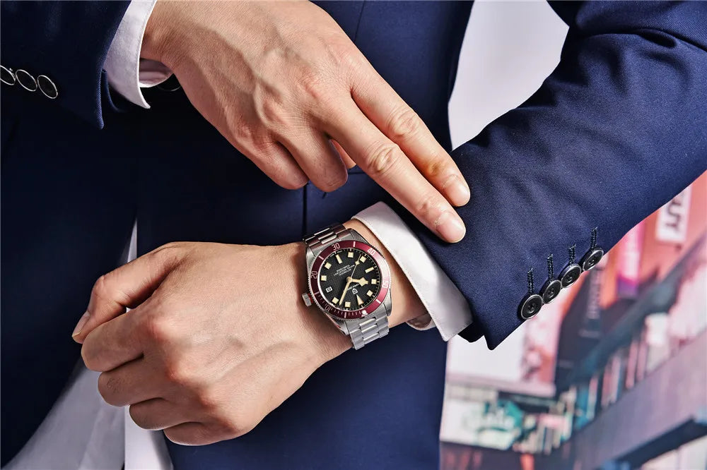 Relógio automático para homem PAGANI DESIGN – Modelo de luxo tipo BB58, relógio de pulso mecânico, desportivo, em aço inoxidável e estanque