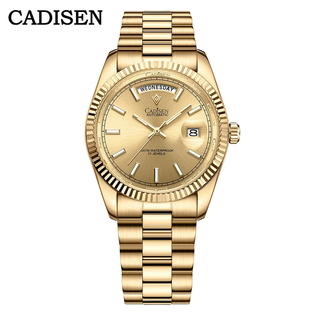 CADISEN DD40 Herrenuhr – luxuriöse Automatikuhr für Herren, AR-Saphirglas, mechanische Armbanduhr für Herren, 10Bar, MIYOTA 8285 Uhrwerk, neu 2023