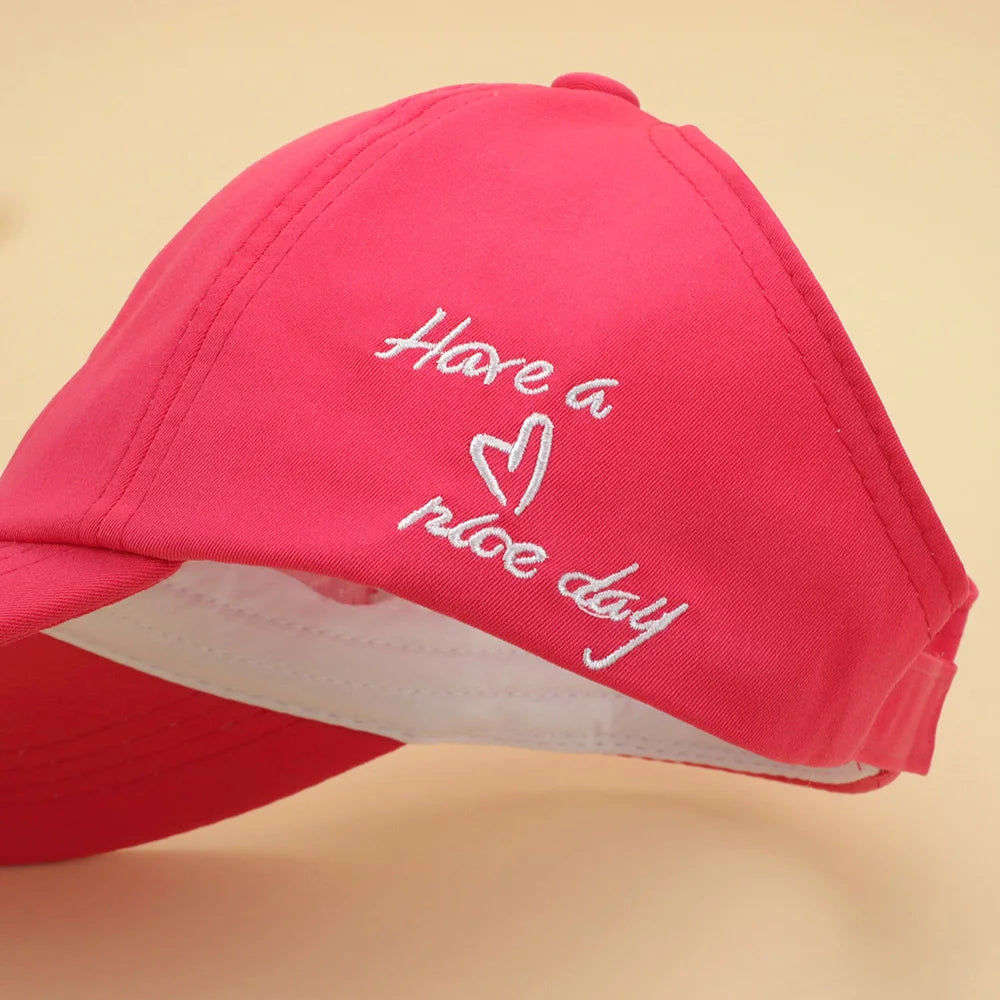 Fashion Kids Baseball Caps for Boys Girls Sun Hat Hollow High Ponytail Caps Children Sunshade Baseball Caps for age 4-12 Years