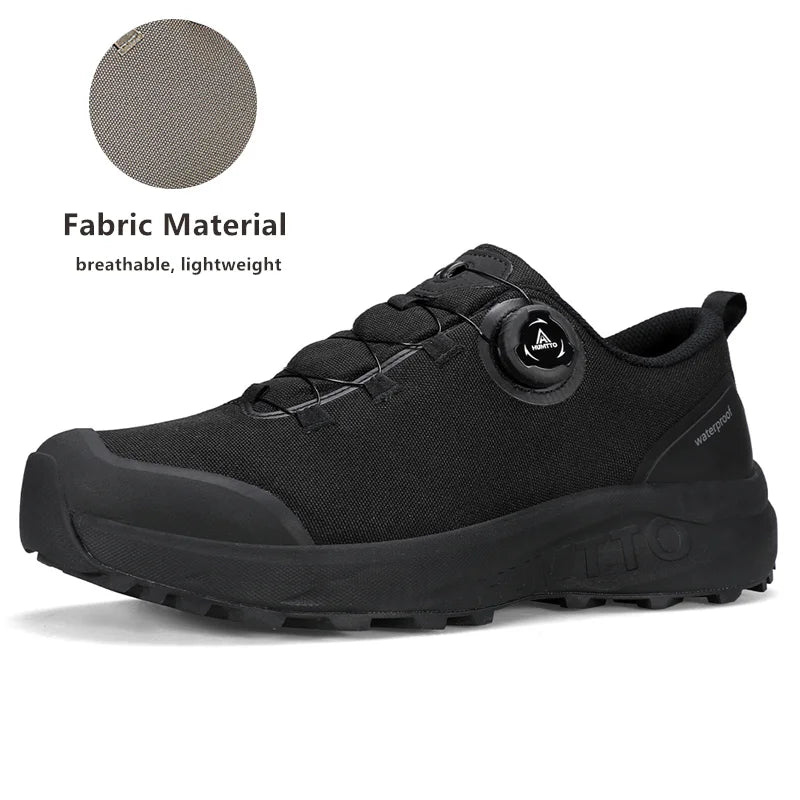 HUMTTO Lederschuhe für Herren Winter Camping Outdoor Herren-Sportschuhe Atmungsaktive Trekkingstiefel für Männer Rutschfeste Wandersneaker