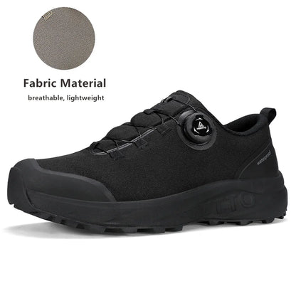 HUMTTO Lederschuhe für Herren Winter Camping Outdoor Herren-Sportschuhe Atmungsaktive Trekkingstiefel für Männer Rutschfeste Wandersneaker