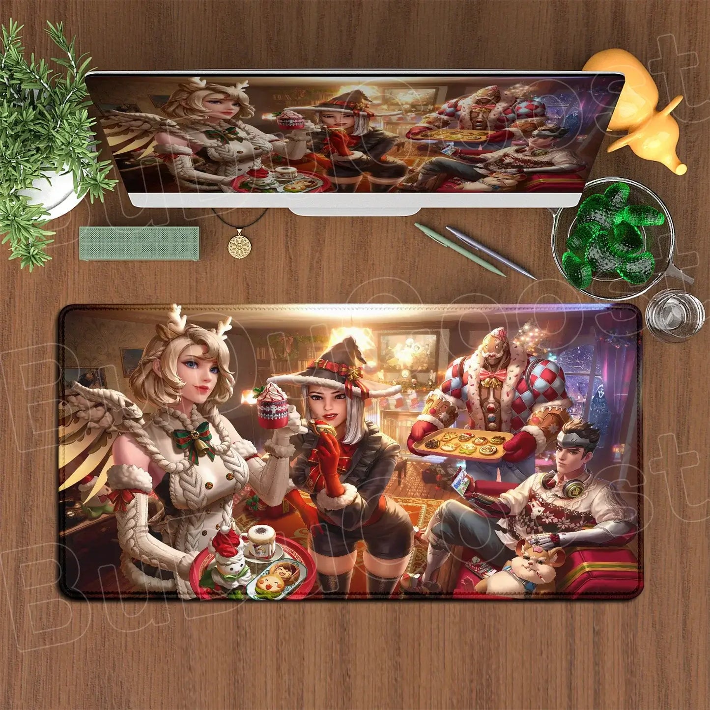 Large XXL DIY Cool  Overwatch Mouse Pad Keyboard Table Gaming Accessories Non-Slip Rubber Edge locking spped Laptop Rug desk Mat, produit gaming premium Fraquane, équipement gamer